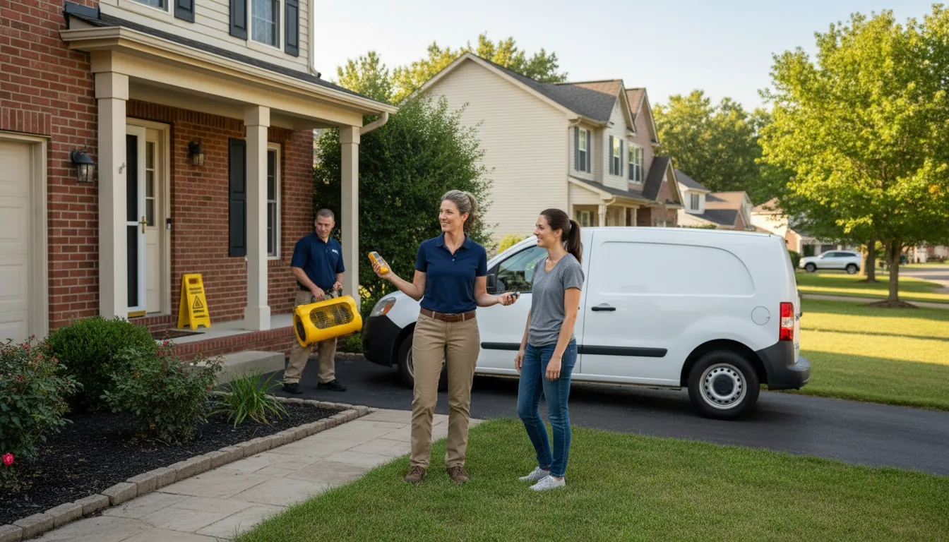 Residential water damage restoration in Ramsey, IL
